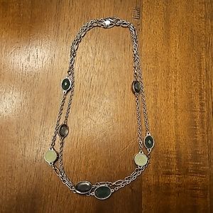 Necklace - double-chained or long cable necklace